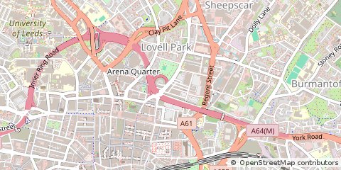 Map of Leeds, West Yorkshire