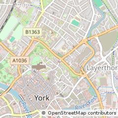 Map of York, North Yorkshire