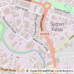 Map of Hull, East Yorkshire