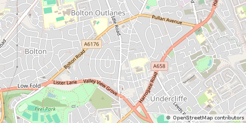 Map of Bradford, West Yorkshire