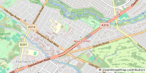 Map of Feltham, Middlesex