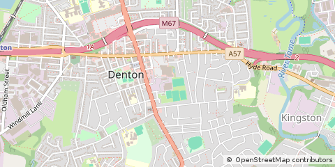 Map of Denton, Manchester