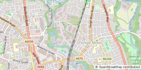 Map of Bolton, Lancashire