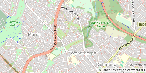Map of Sheffield, South Yorkshire