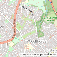 Map of Sheffield, South Yorkshire
