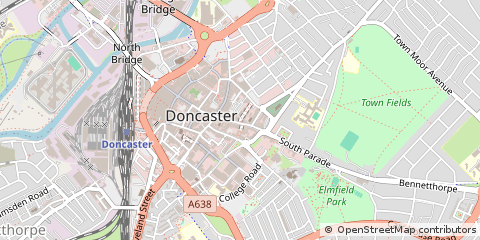 Map of Doncaster, South Yorkshire