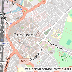 Map of Doncaster, South Yorkshire