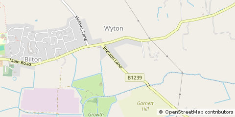 Map of Bilton, Hull