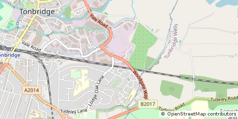 Map of Tonbridge, Kent