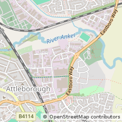 Map of Nuneaton, Warwickshire