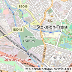 Map of Stoke on Trent, Staffordshire