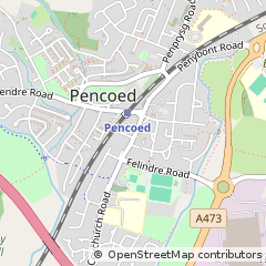 Map of Pencoed, Bridgend