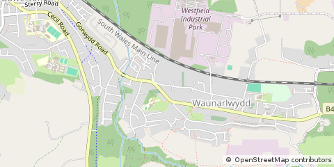 Map of Swansea, West Glamorgan