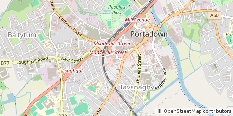 Map of Craigavon, County Armagh