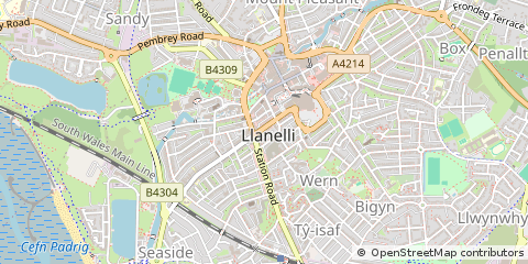 Map of Llanelli