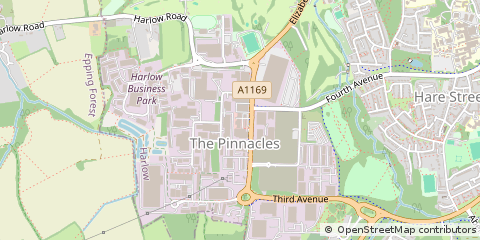 Map of Harlow, Essex
