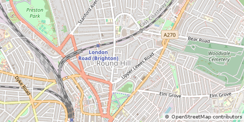 Map of Brighton, East Sussex