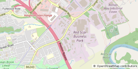 Map of Preston, Lancashire