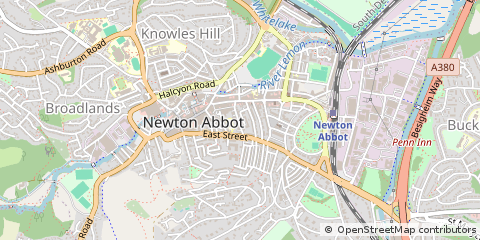 Map of Newton Abbot, Devon
