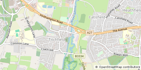 Map of Titchfield, Hampshire