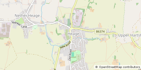 Map of Belper, Derbyshire