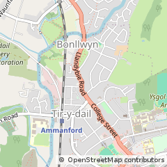 Map of Ammanford, Carmarthenshire