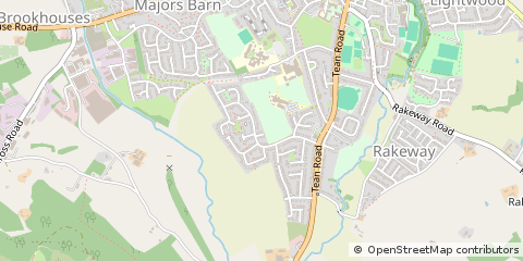Map of Stoke-on-Trent, Staffs