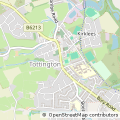 Map of Bury, Lancashire
