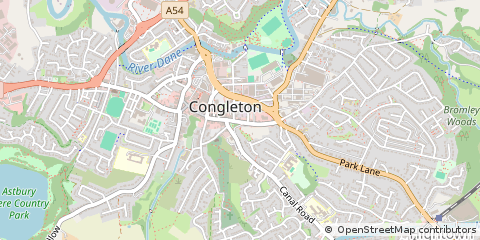 Map of Congleton, Cheshire