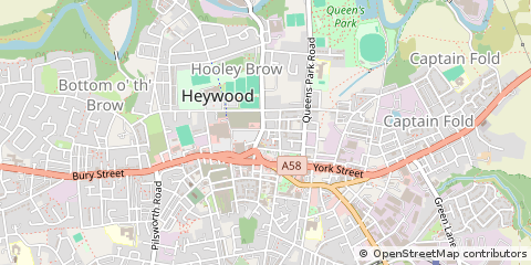 Map of Heywood, Lancashire