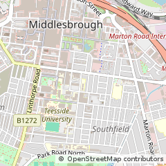 Map of Middlesbrough, Cleveland