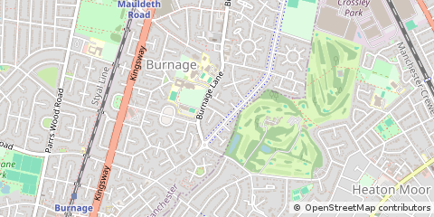 Map of Manchester, Lancashire