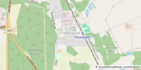 Map of Nottingham, Nottinghamshire