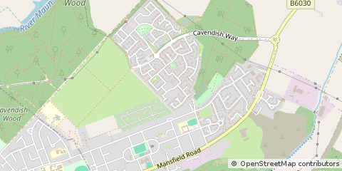 Map of Mansfield, Leicestershire