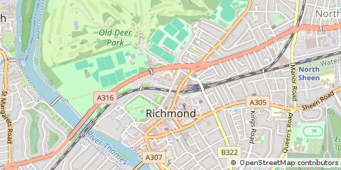 Map of Richmond, Surrey