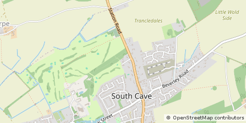 Map of South Cave, East Yorkshire