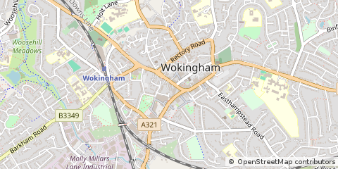 Map of Wokingham, Berkshire