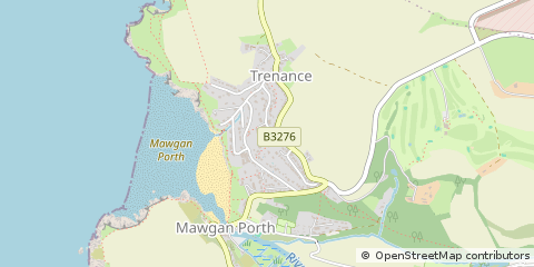 Map of Newquay, Cornwall