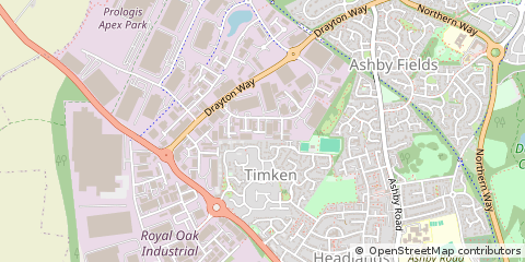 Map of Daventry, Northants