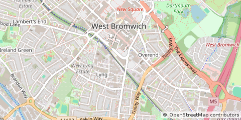 Map of West Bromwich, West Midlands