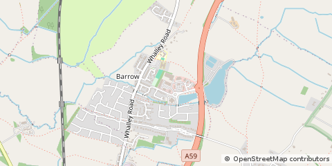 Map of Clitheroe, Lancashire