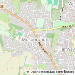 Map of Sheffield, South Yorkshire