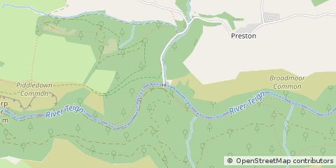 Map of Drewteignton Exeter, Devon