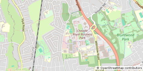 Map of Stockport, Greater Manchester