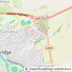 Map of Wadebridge, Cornwall