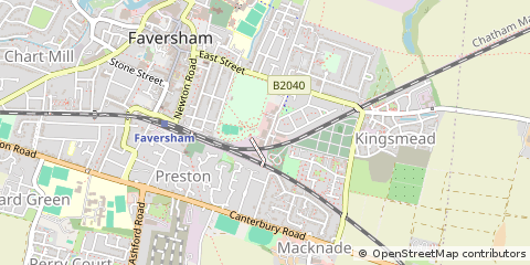 Map of Faversham, Kent