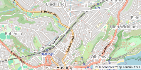 Map of Hastings, East Sussex
