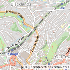 Map of Hastings, East Sussex