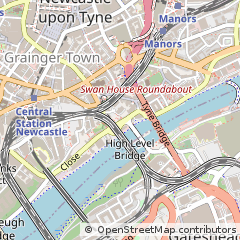 Map of Newcastle Upon Tyne