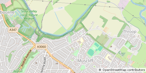 Map of Bournemouth, Dorset